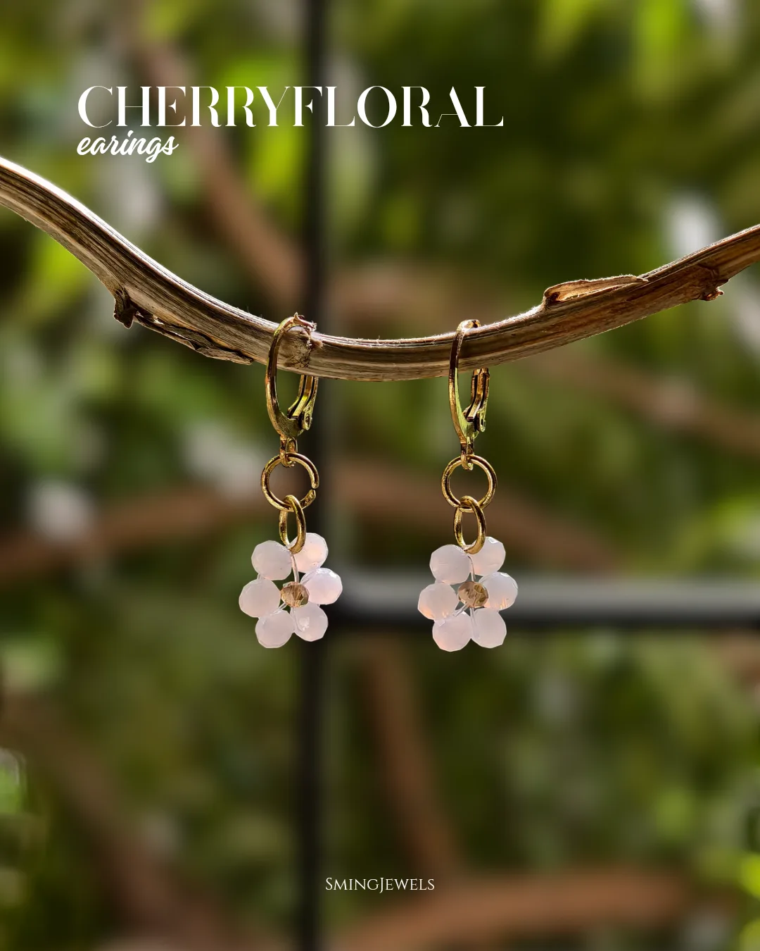 Cherry floral earings
